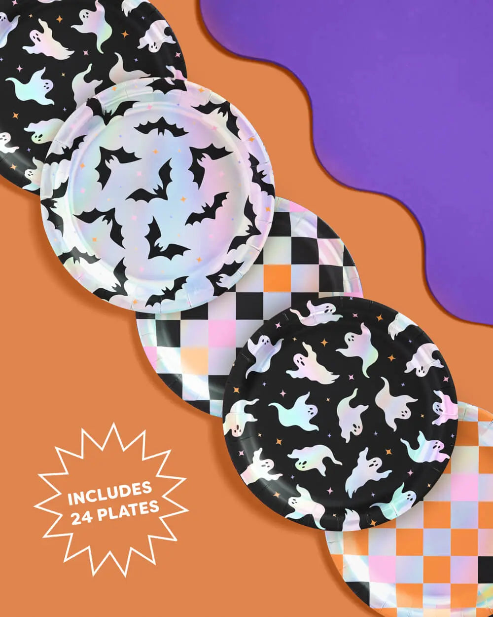 Halloween Plates - 24 paper plates xo, Fetti