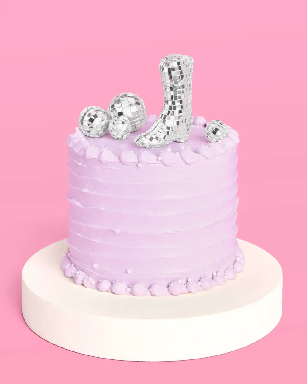 Hoedown Disco Topper - mirrored cake topper set xo, Fetti