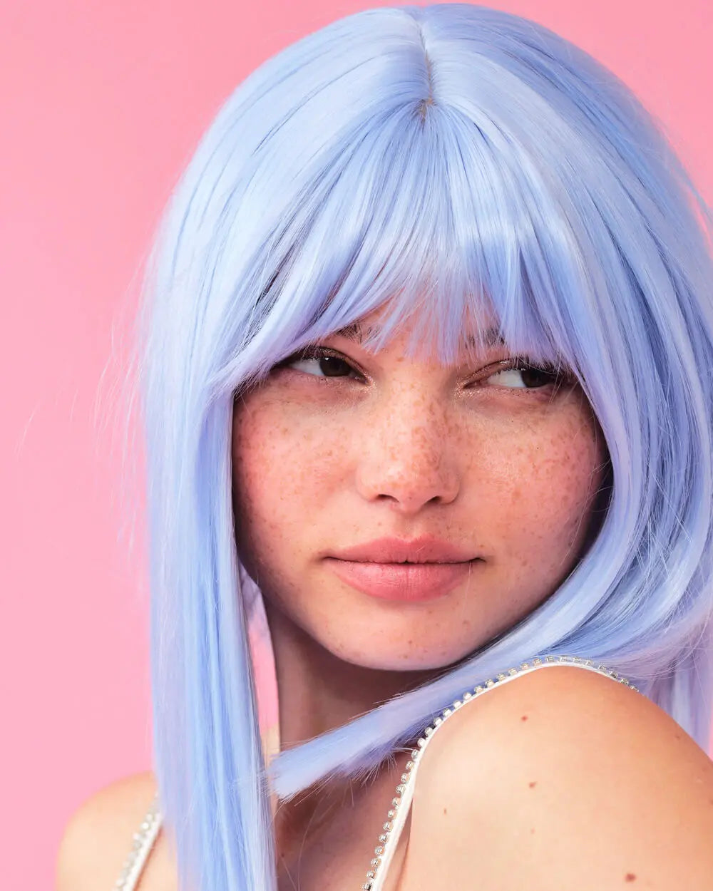 Icy Blue Wig - pastel blue wig xo, Fetti
