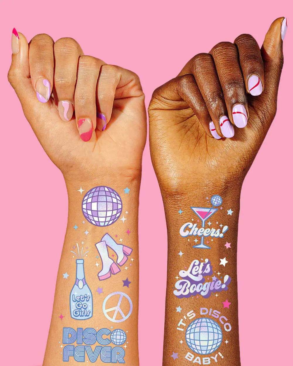 It's Disco, Baby! Tats - 48 foil temporary tattoos xo, Fetti