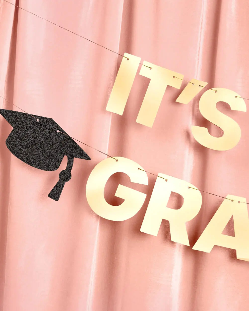 It's Giving Graduated Banner - gold foil banner xo, Fetti