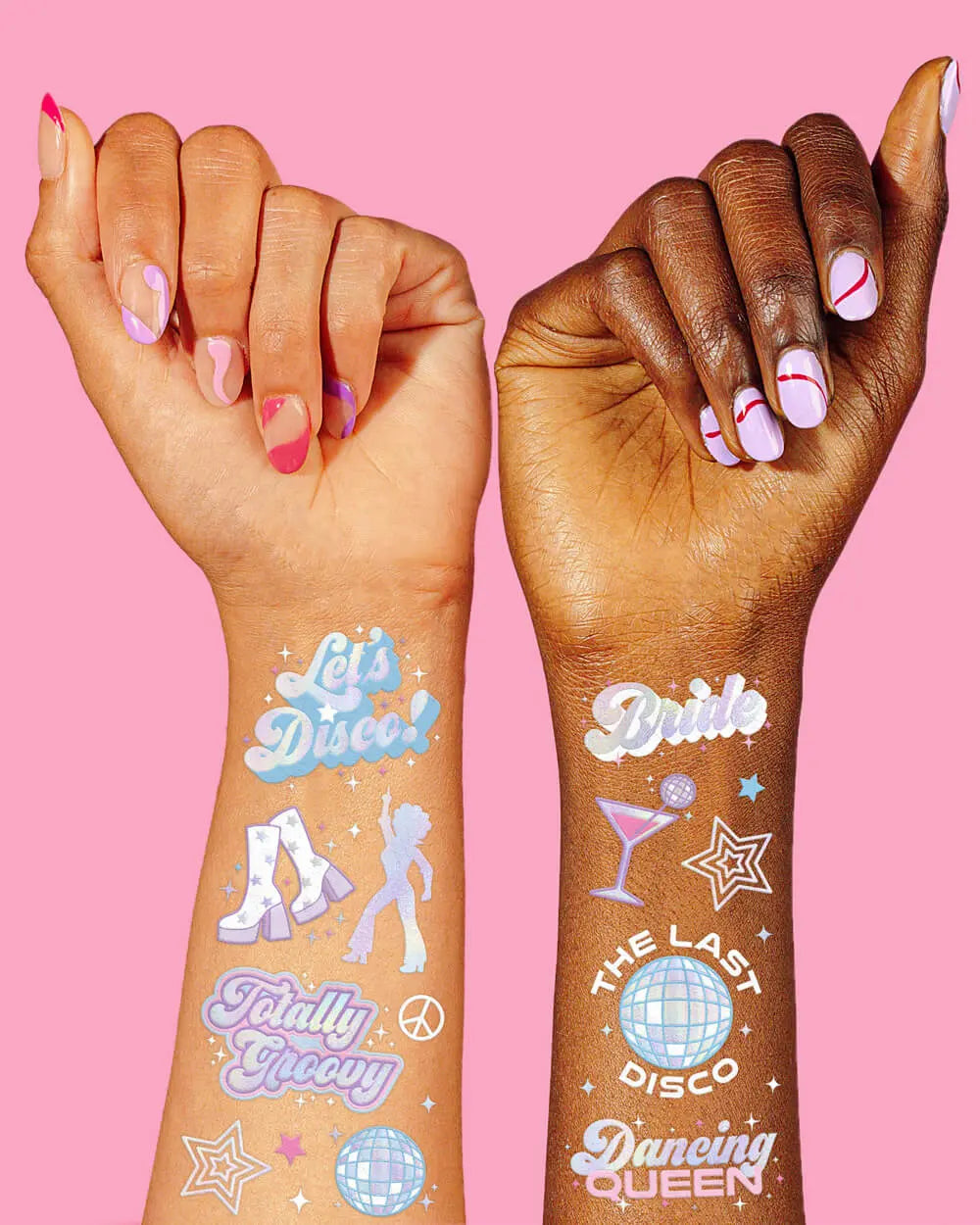 Last Disco Trio - banner, sash + tats xo, Fetti
