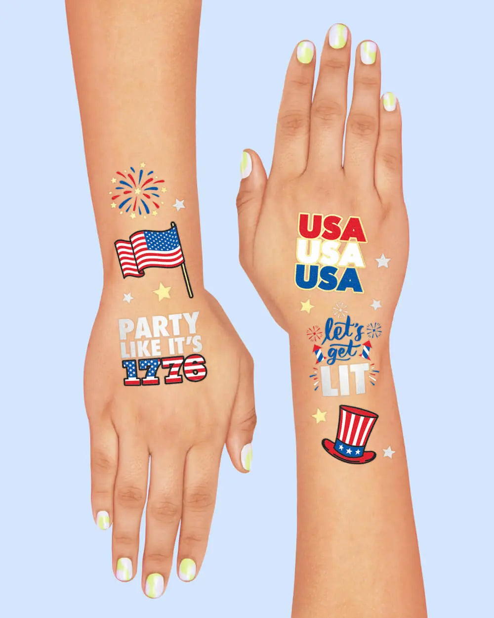 Let's Get Lit Tats - 30 foil temporary tattoos xo, Fetti