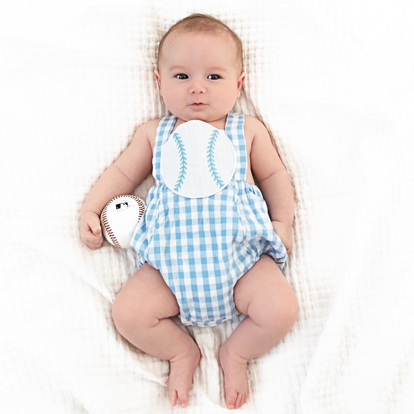 Blue Baseball Sunsuit - Latchkey