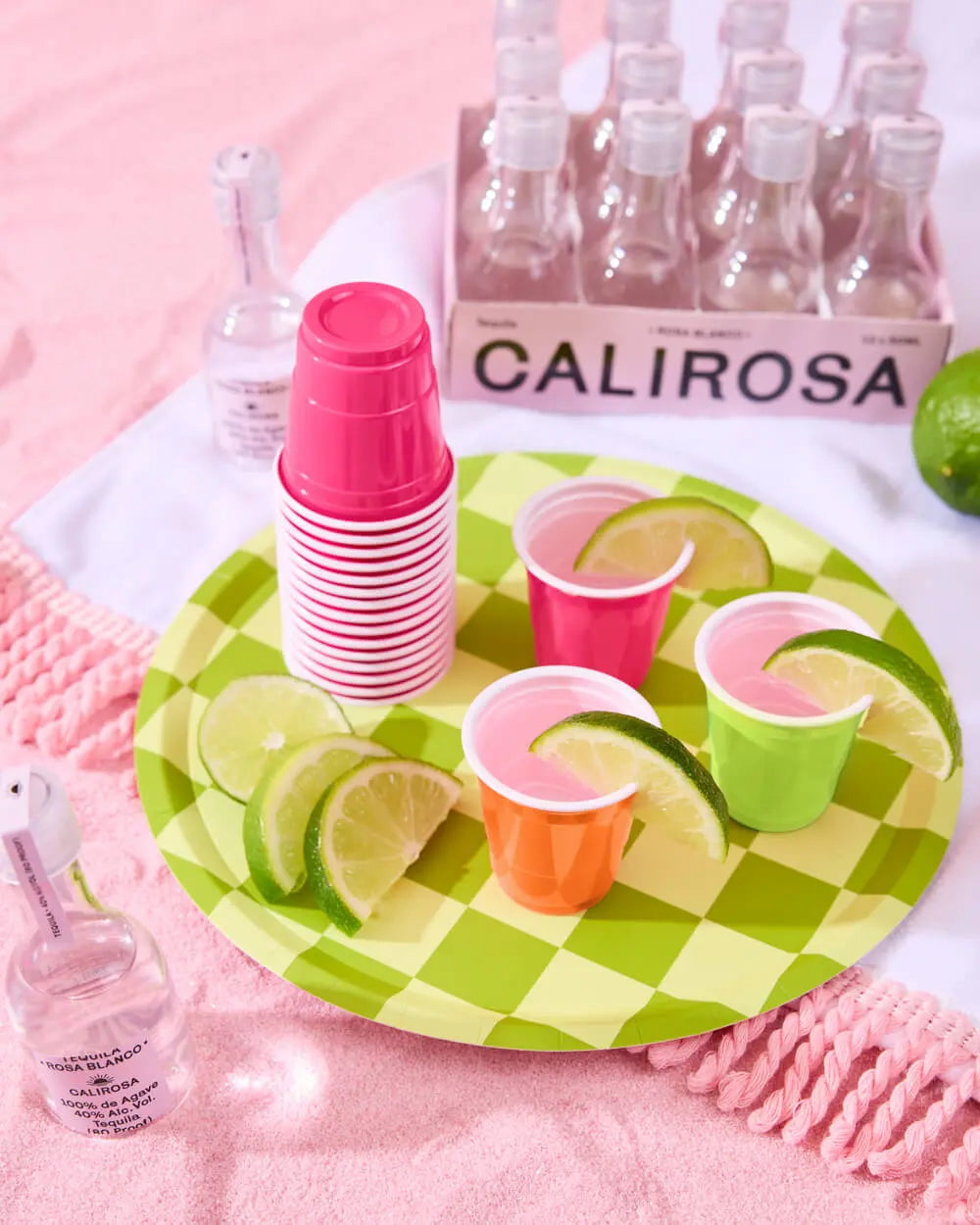 Margs Shot Glasses - 50 matte 2 oz shot glasses xo, Fetti