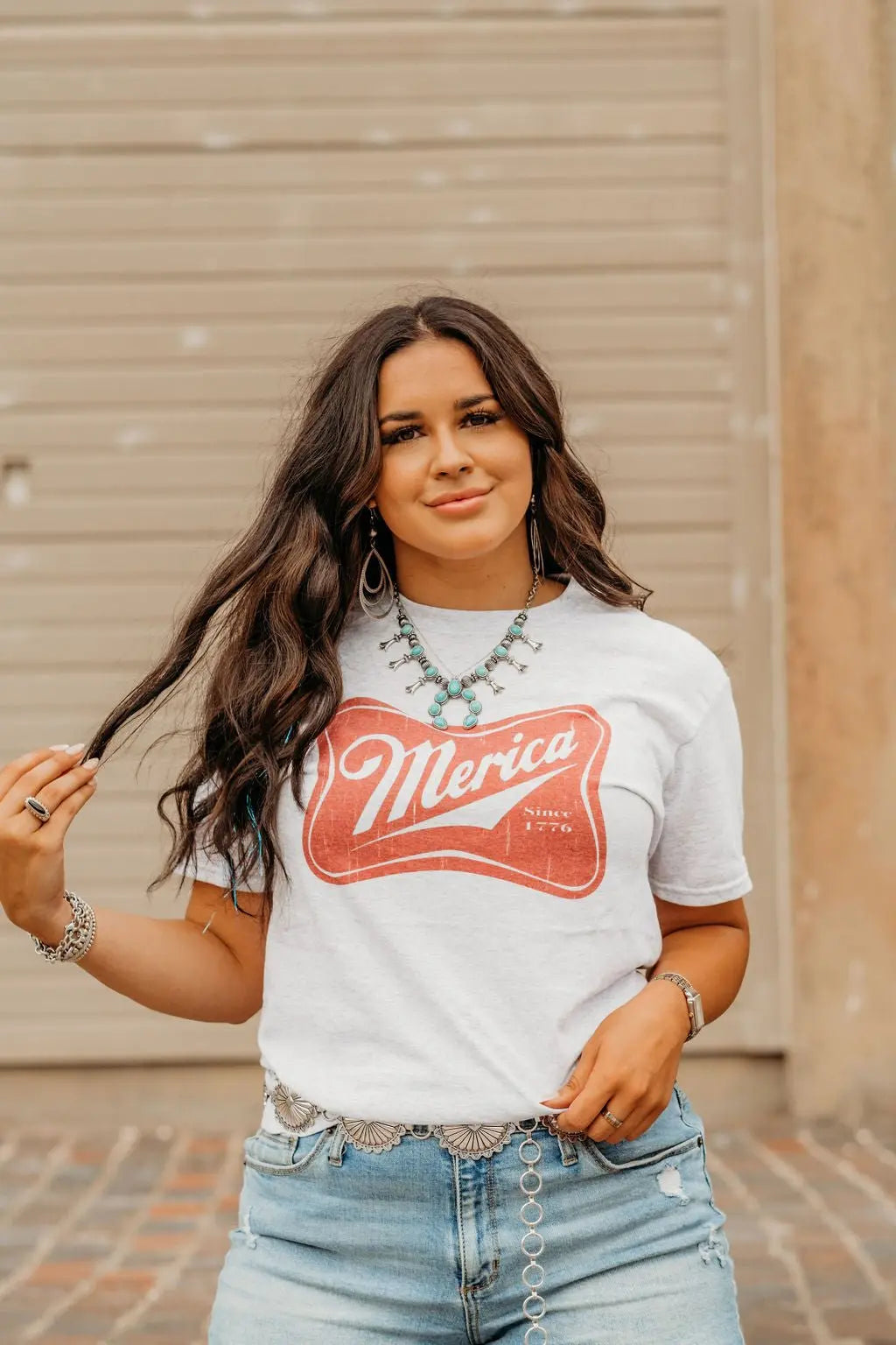 Merica Red Logo Graphic Tee Wild Junkie