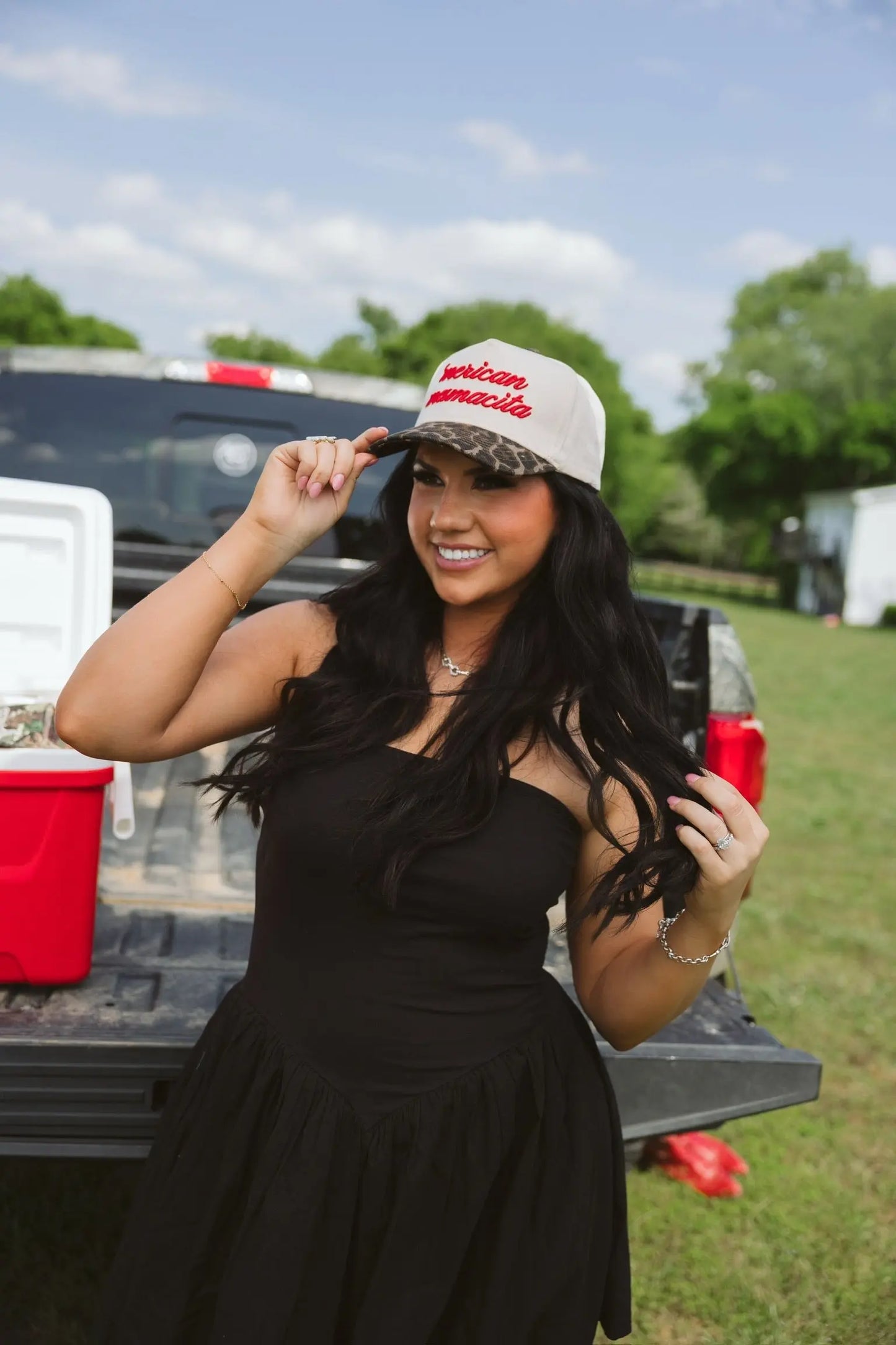 'Merican Mamacita - Leopard Vintage Trucker Hat KenzKustomz