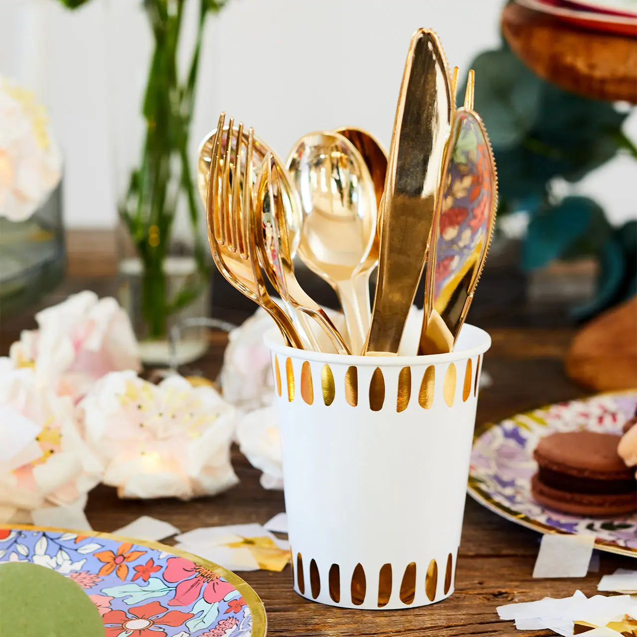 Metallic Gold Cutlery (30 per pack) Coterie