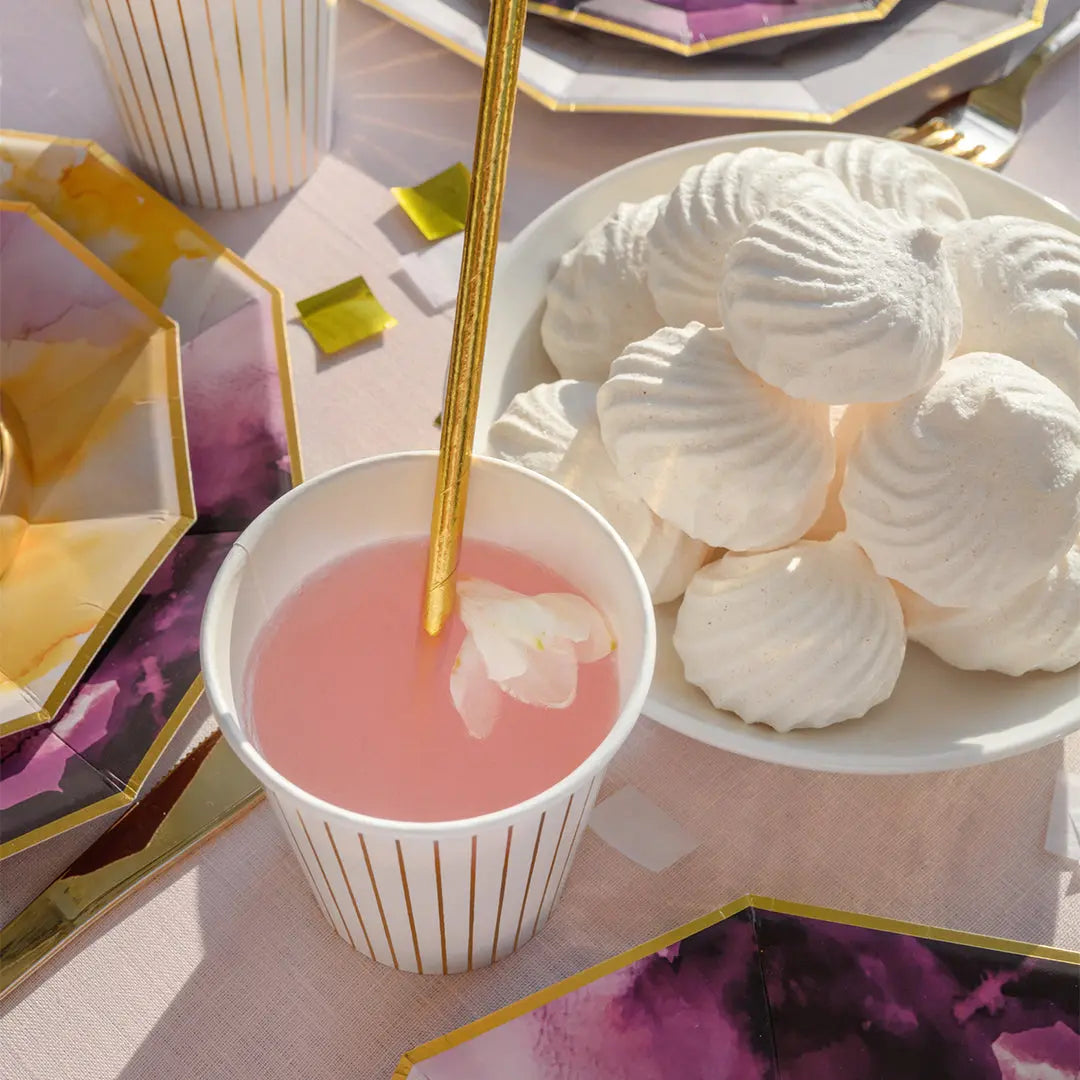 Metallic Gold Paper Straws (25 per pack) Coterie