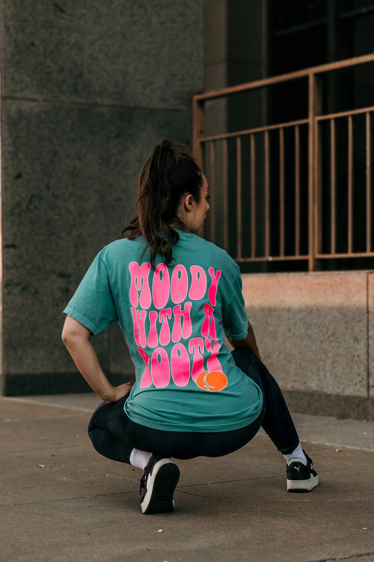 Moody with a booty Graphic Tee Shop Karma Tees