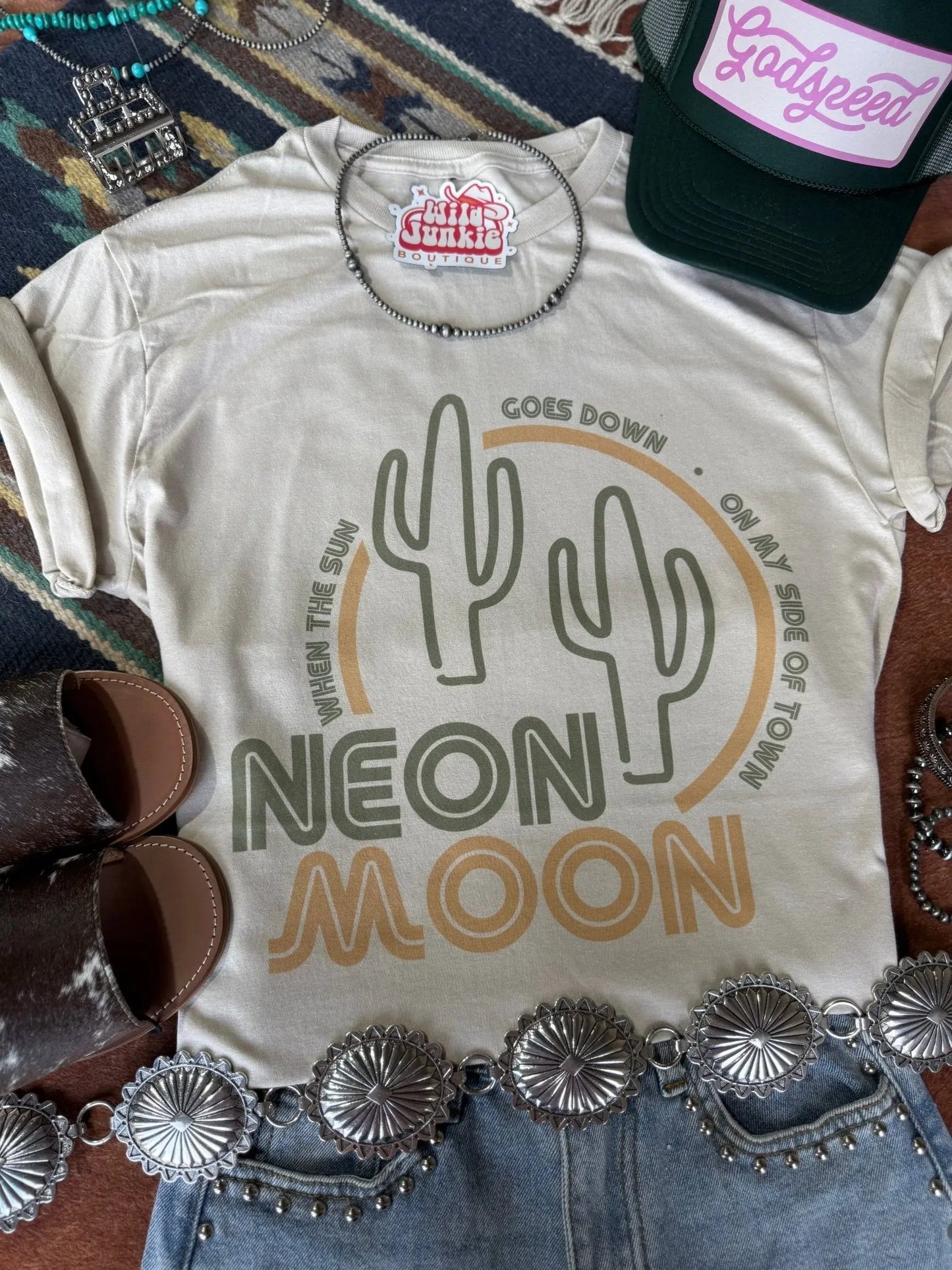 Neon Moon Cactus Graphic Tee Wild Junkie