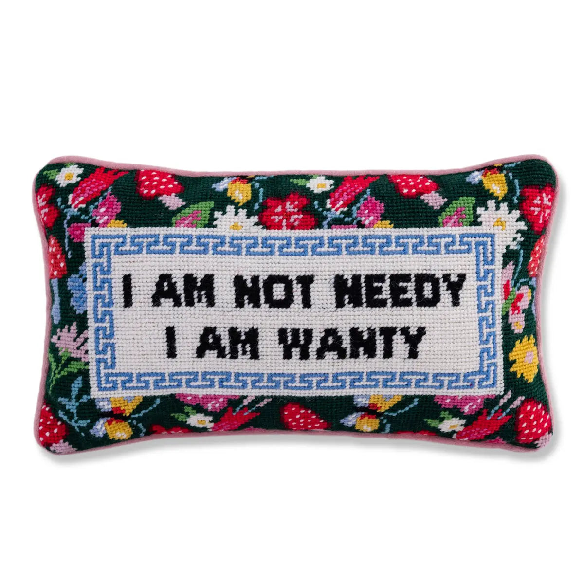 Not Needy Needlepoint Pillow Furbish Studio