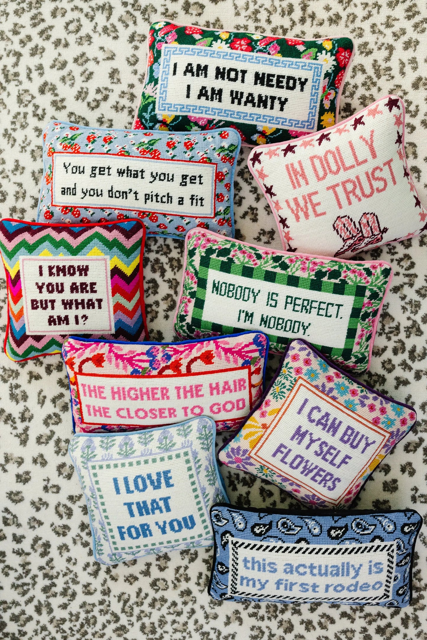Not Needy Needlepoint Pillow Furbish Studio