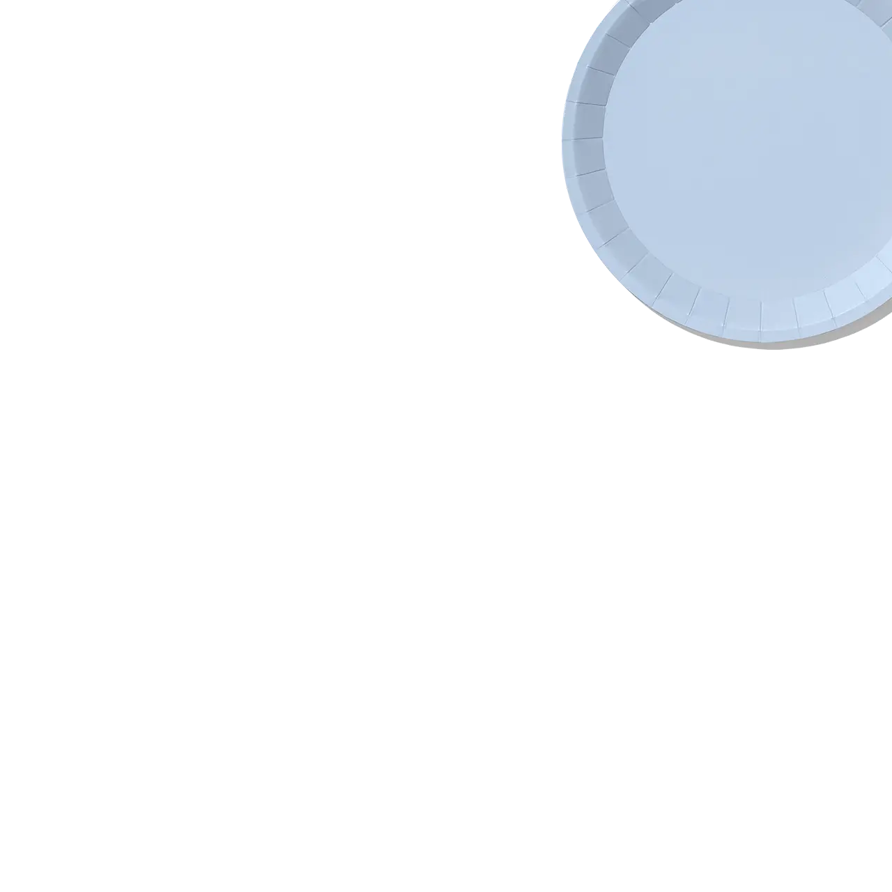 Pale Blue Classic Small Plates (10 per pack) Coterie