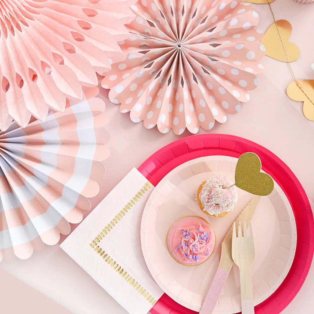 Pale Pink Party Fans Coterie