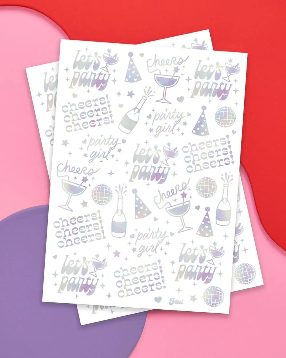Party Girl Tats - 52 foil temporary tattoos xo, Fetti