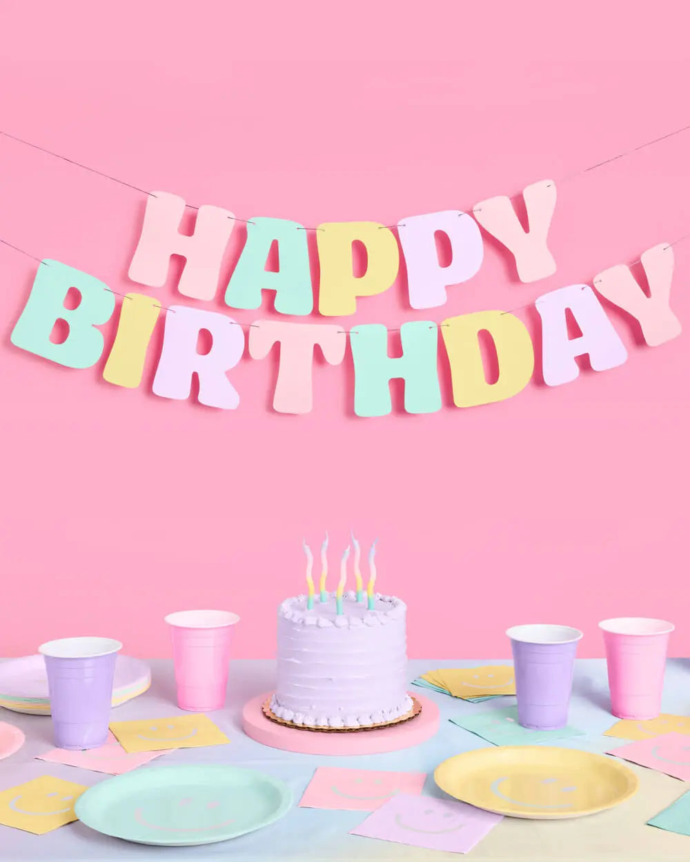 Pastel Party Banner - matte pastel banner xo, Fetti