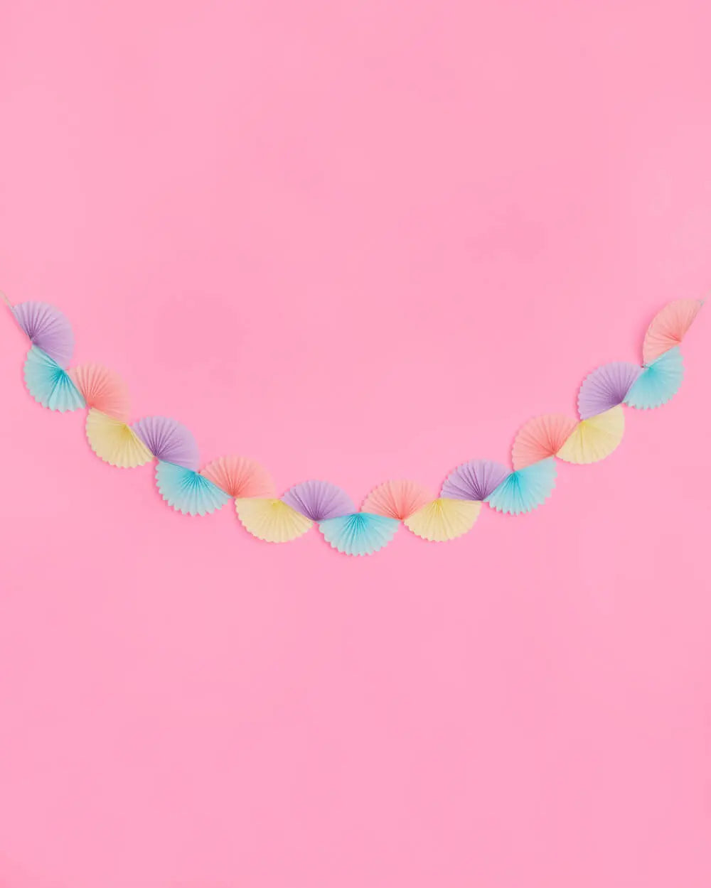 Pastel Party Garland - paper fan banner xo, Fetti