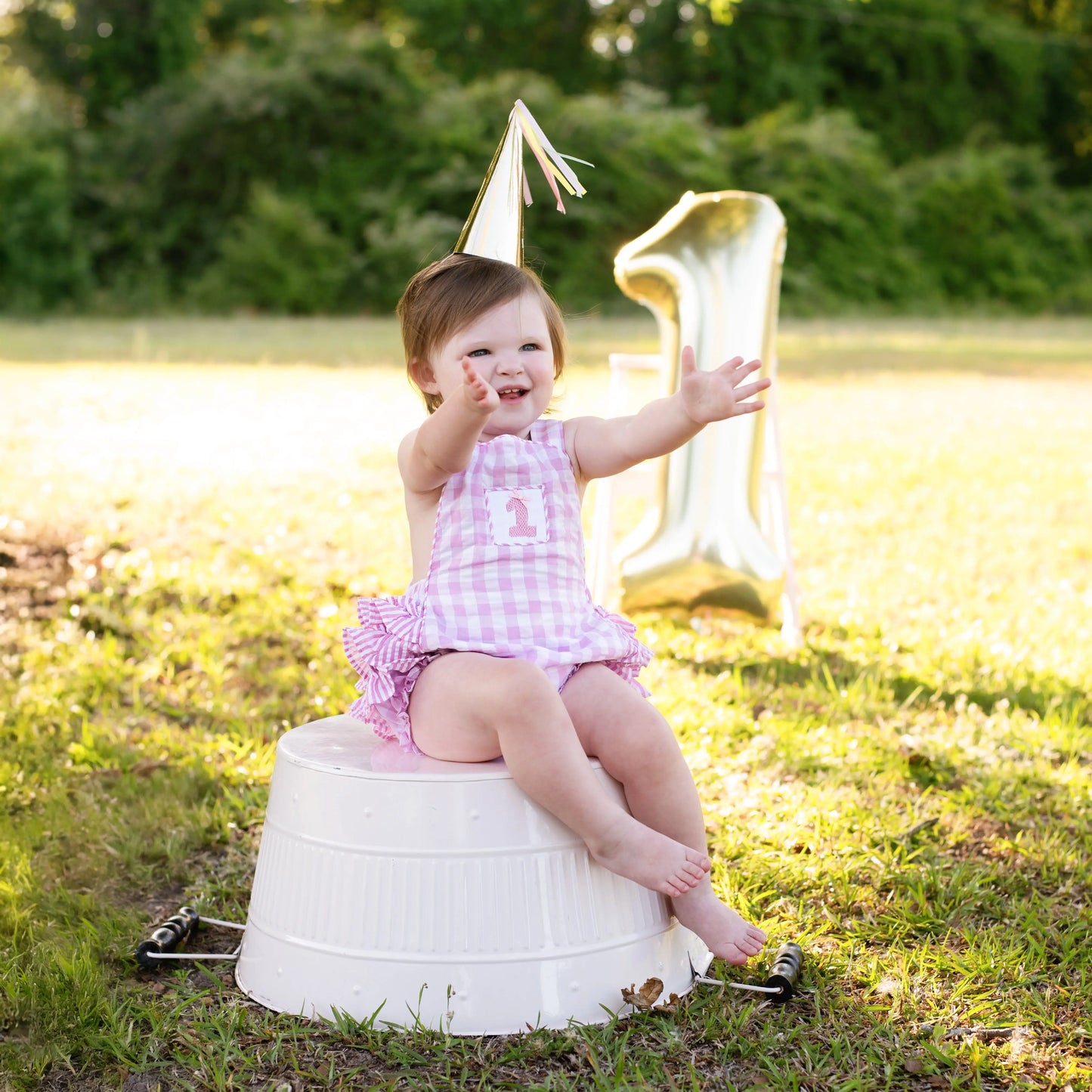 Pastel Pink First Birthday Bubble - Latchkey