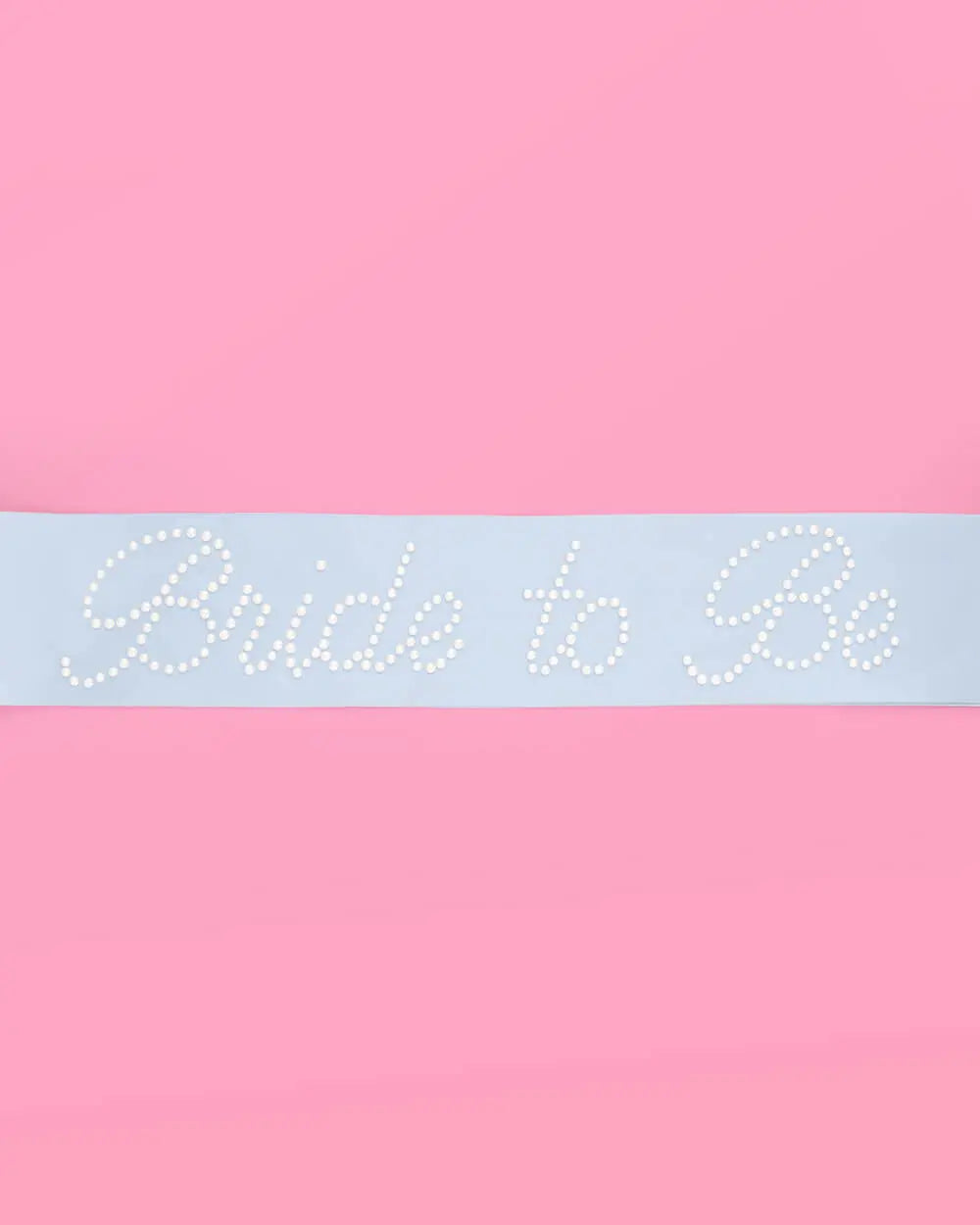 Pearl Blue Sash - blue silk + pearls xo, Fetti