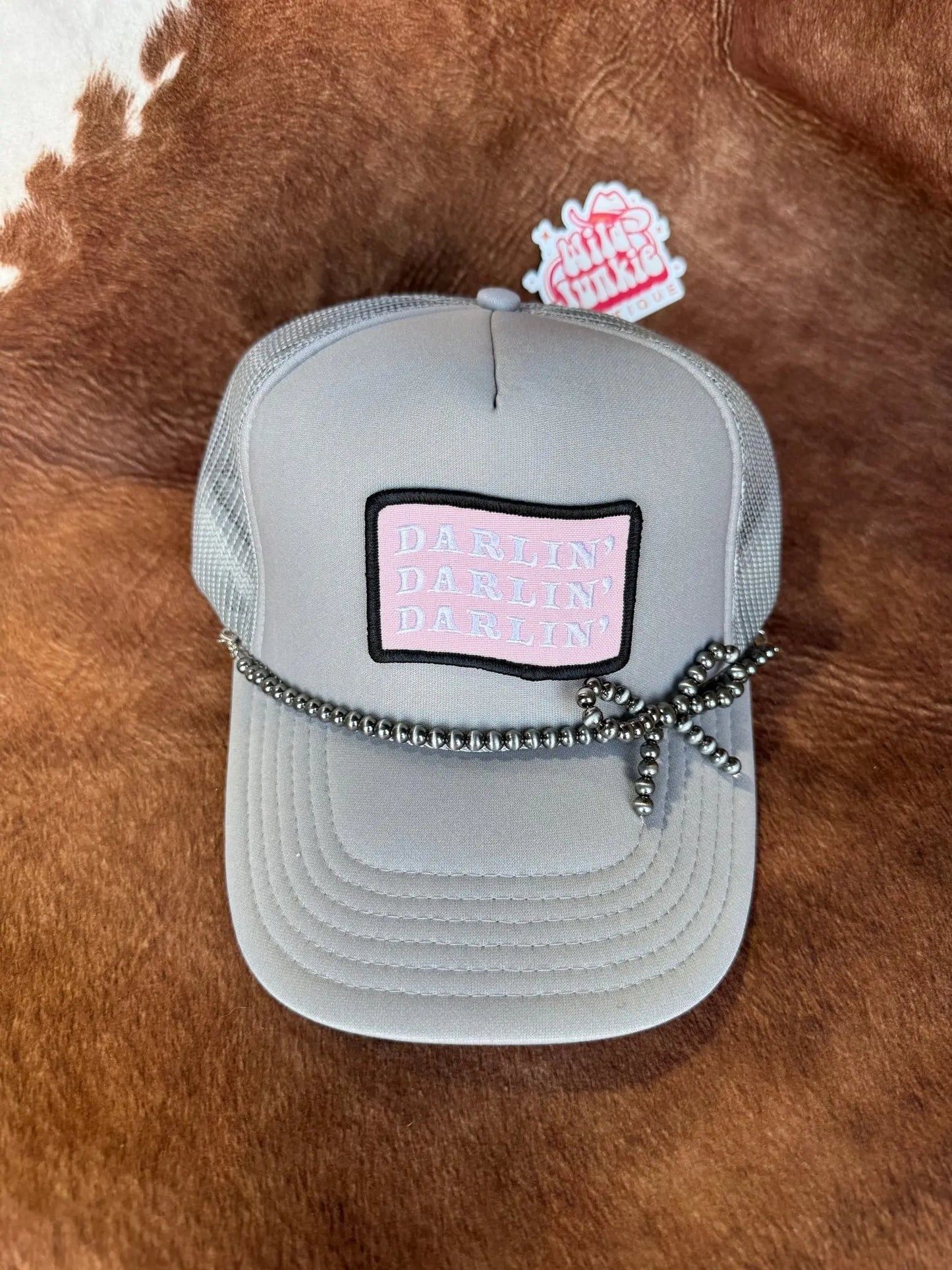 Pearl Bow Trucker Hat Chain Wild Junkie