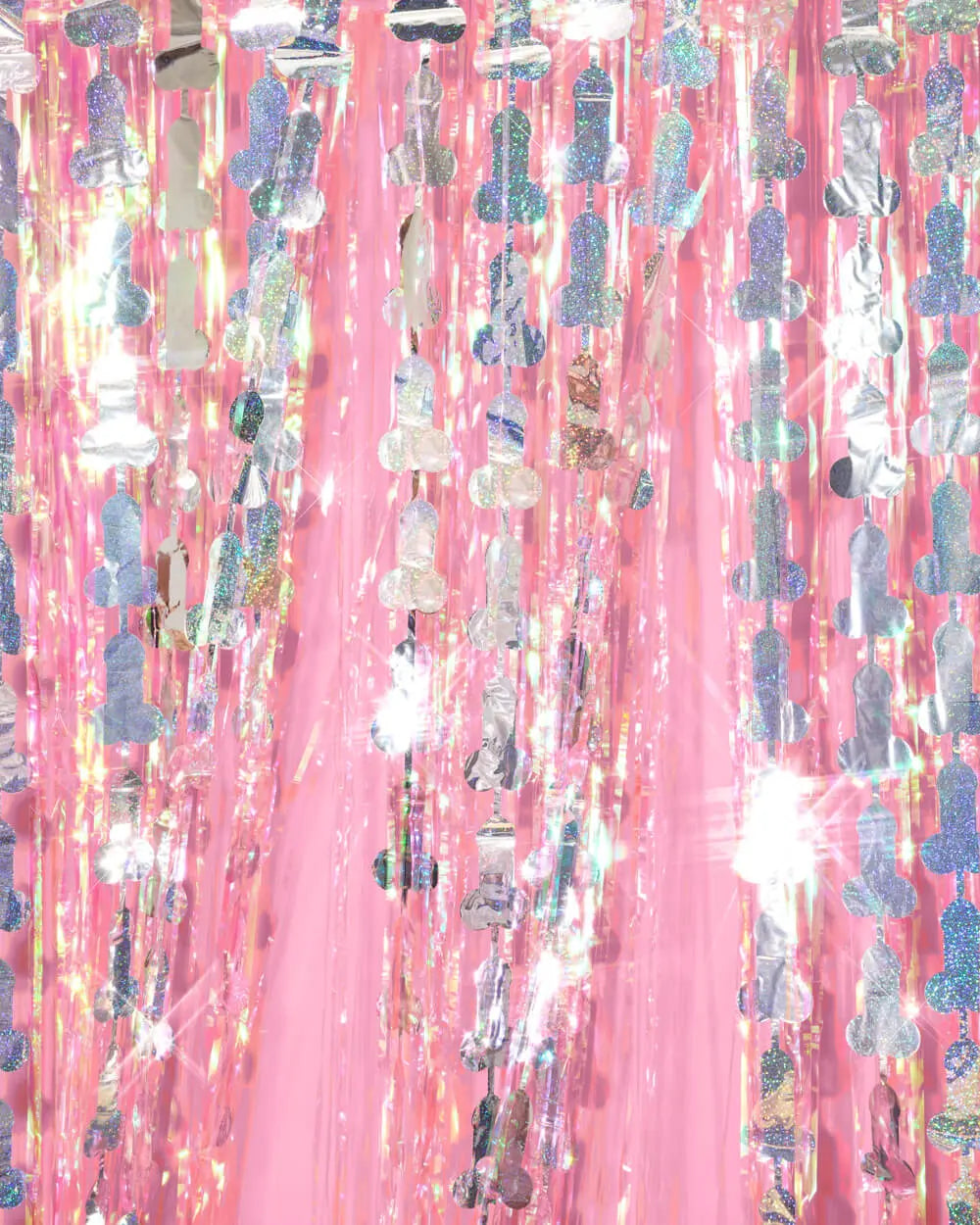 Penis Curtain Pack - iridescent foil curtains xo, Fetti