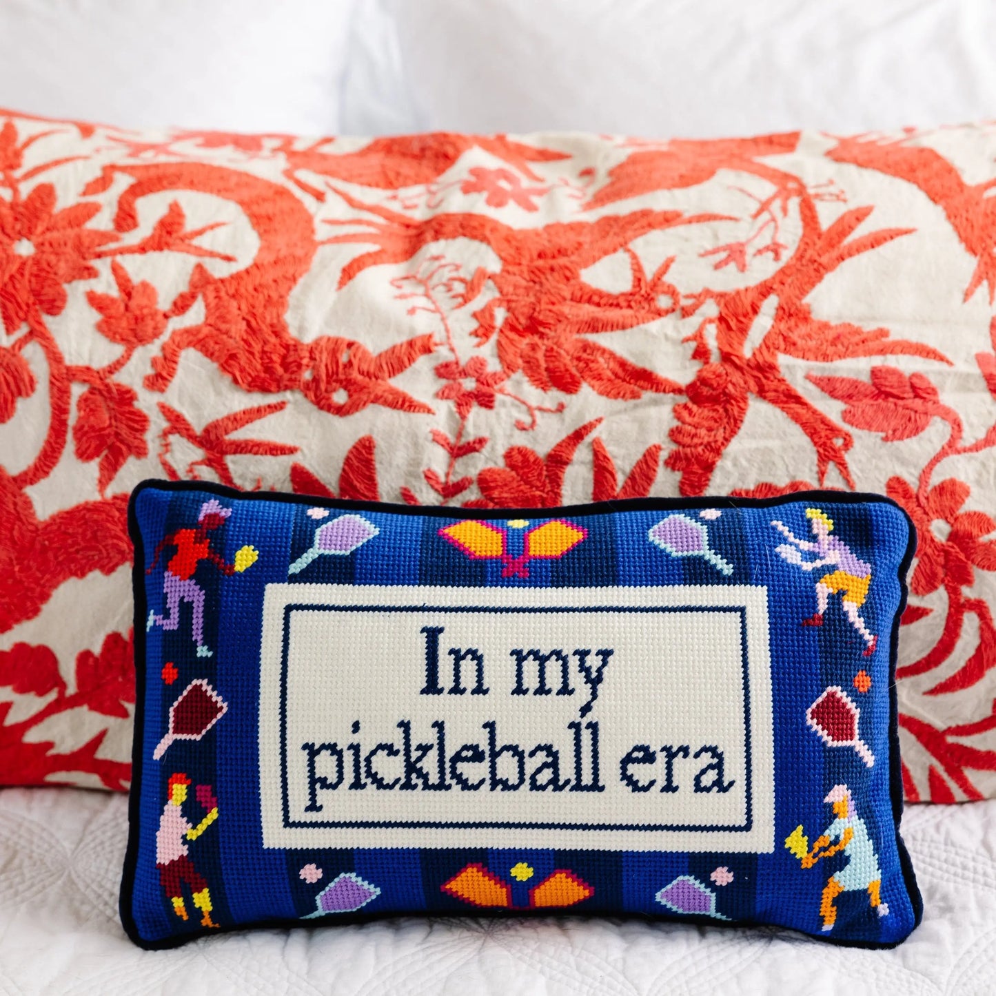 Pickleball Era Needlepoint Pillow Furbish Studio
