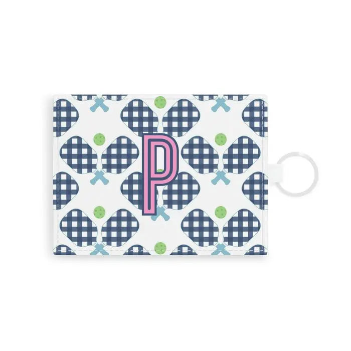 Pickleball Single Initial Card Case CB Studio