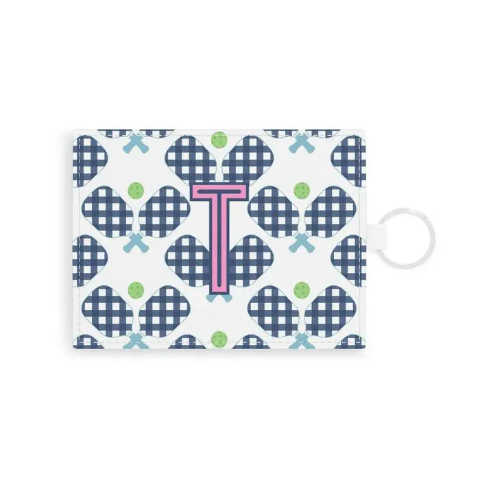 Pickleball Single Initial Card Case CB Studio