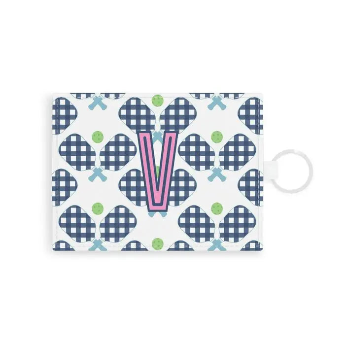 Pickleball Single Initial Card Case CB Studio