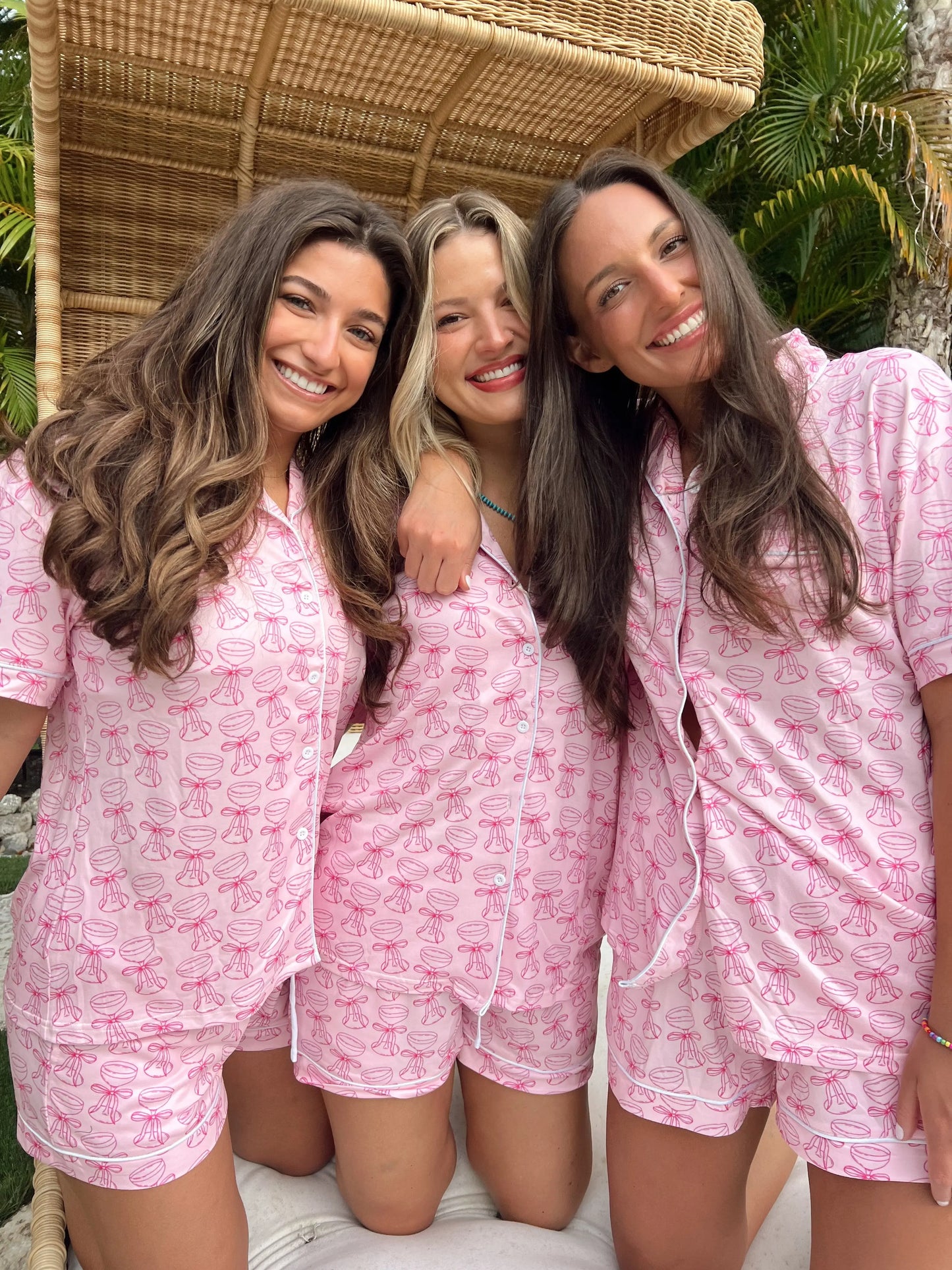 Pink Champagne - Short Pajama Set KenzKustomz