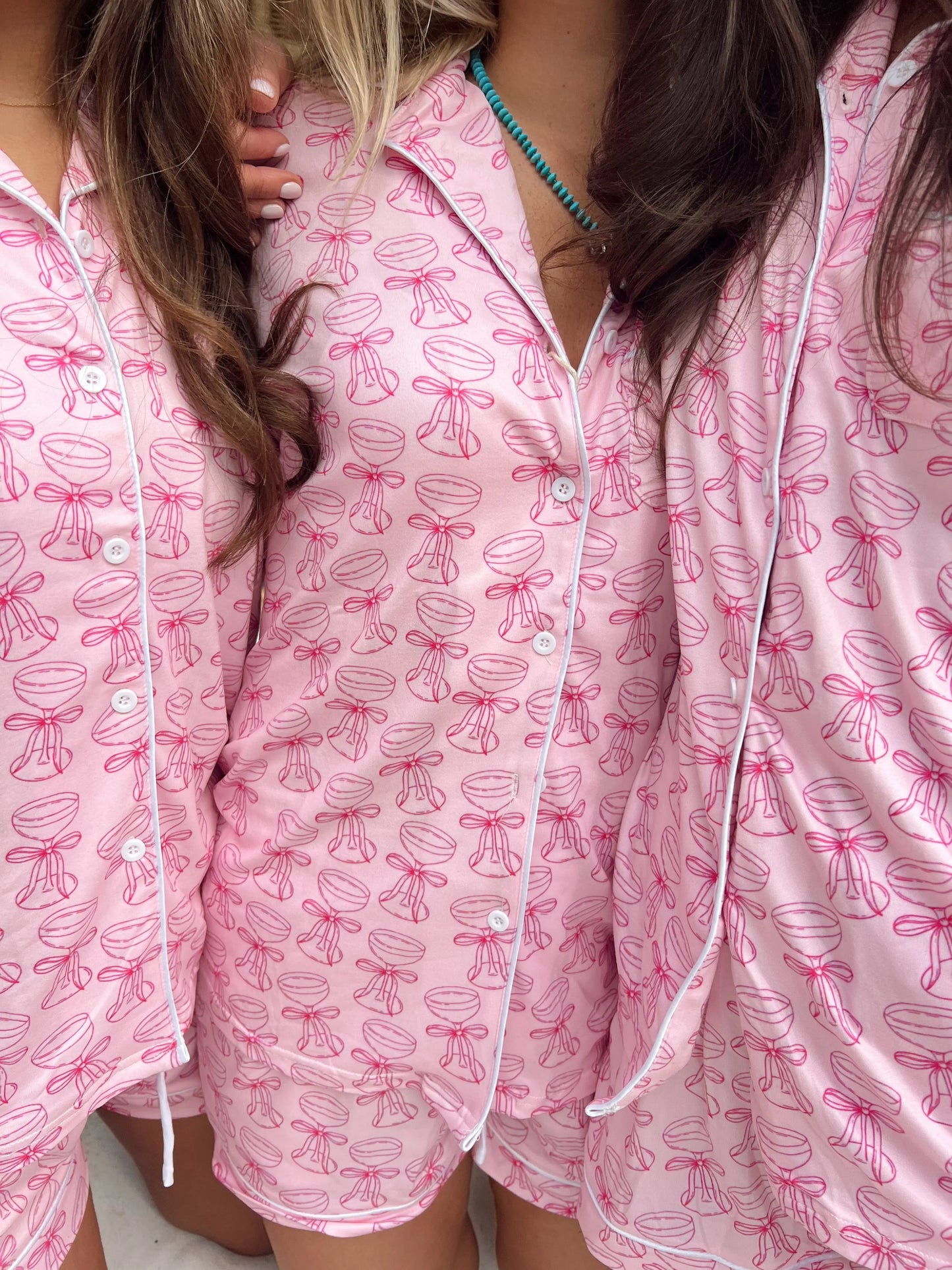 Pink Champagne - Short Pajama Set KenzKustomz