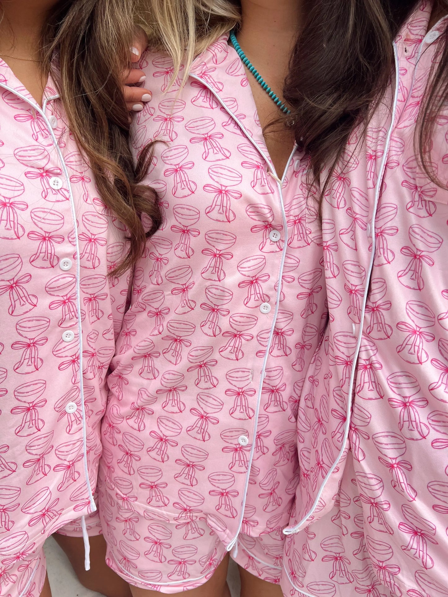 Pink Champagne - Short Pajama Set KenzKustomz
