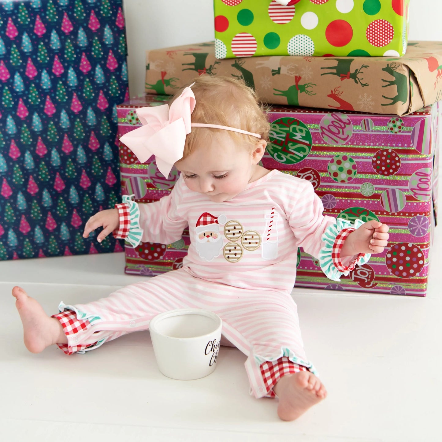 Pink Cookies For Santa Romper - Latchkey