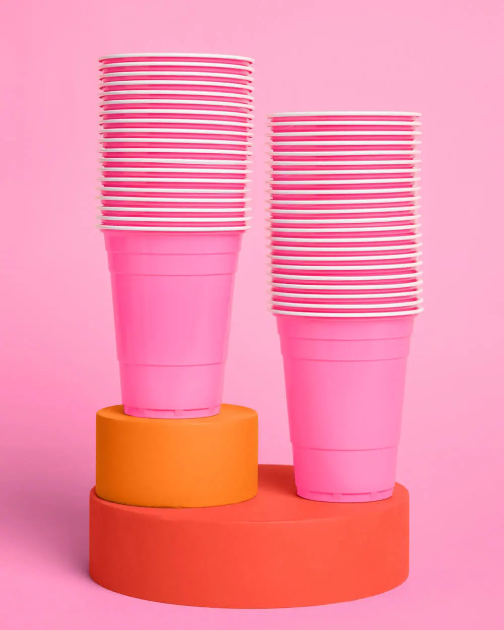 Pink Friday Cups - 50 matte pink 16 oz cups xo, Fetti
