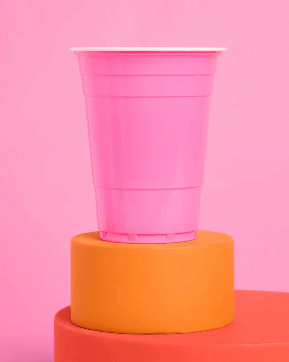 Pink Friday Cups - 50 matte pink 16 oz cups xo, Fetti