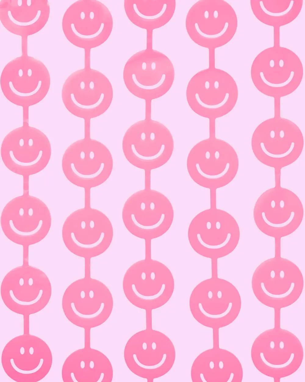 Pink Smiley Curtain - matte pink foil curtain xo, Fetti