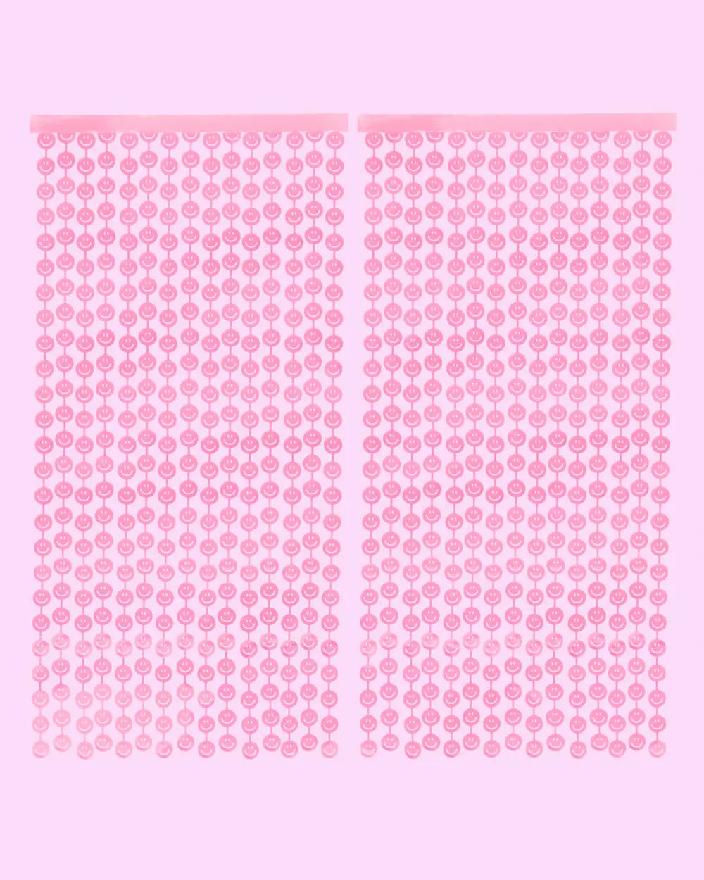 Pink Smiley Curtain - matte pink foil curtain xo, Fetti