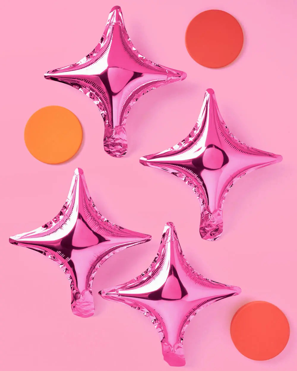 Pink Sparkle Balloon - 6 pc pink foil set xo, Fetti