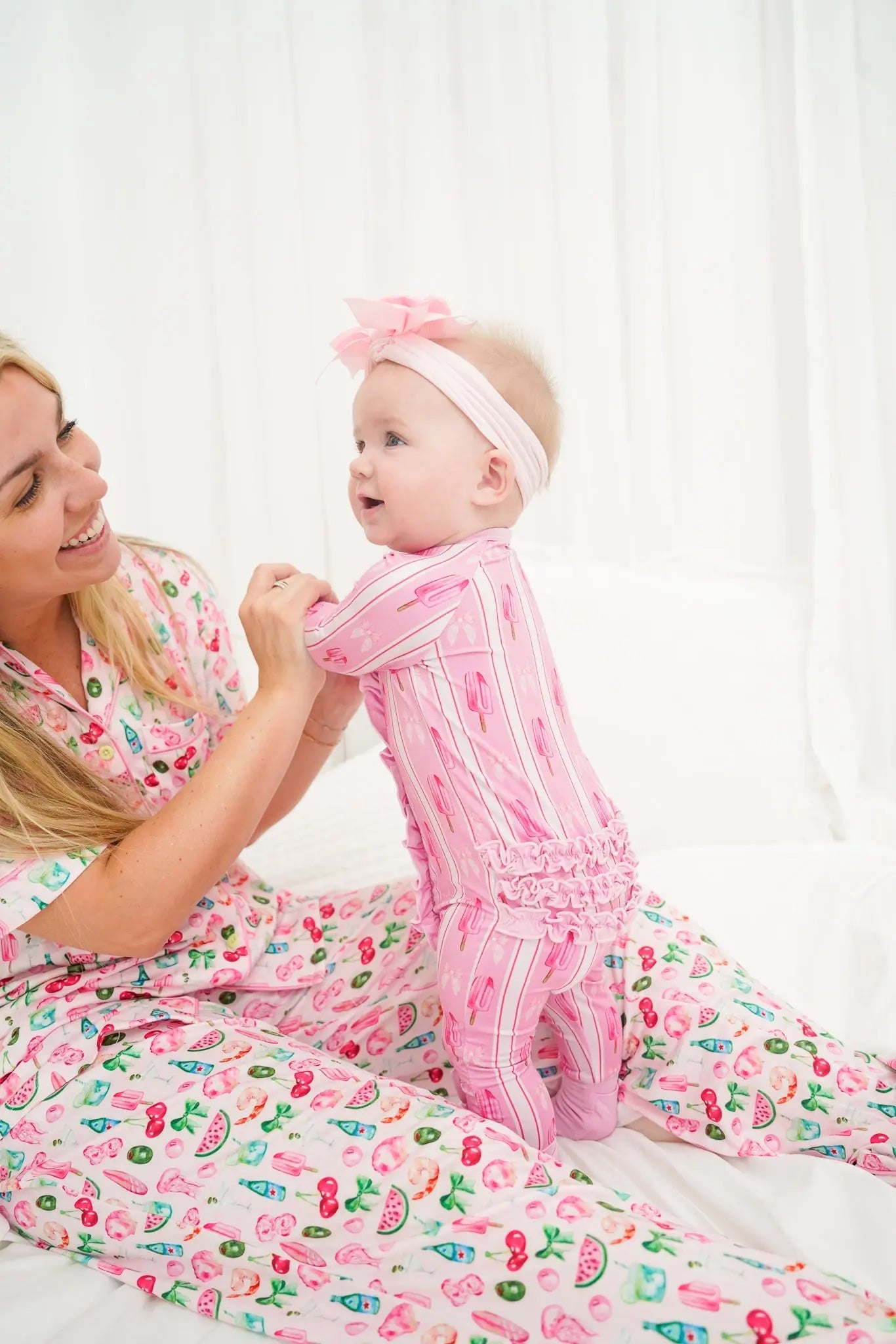Pink Summer Spritz - Short Sleeve + Pant Pajama Set KenzKustomz
