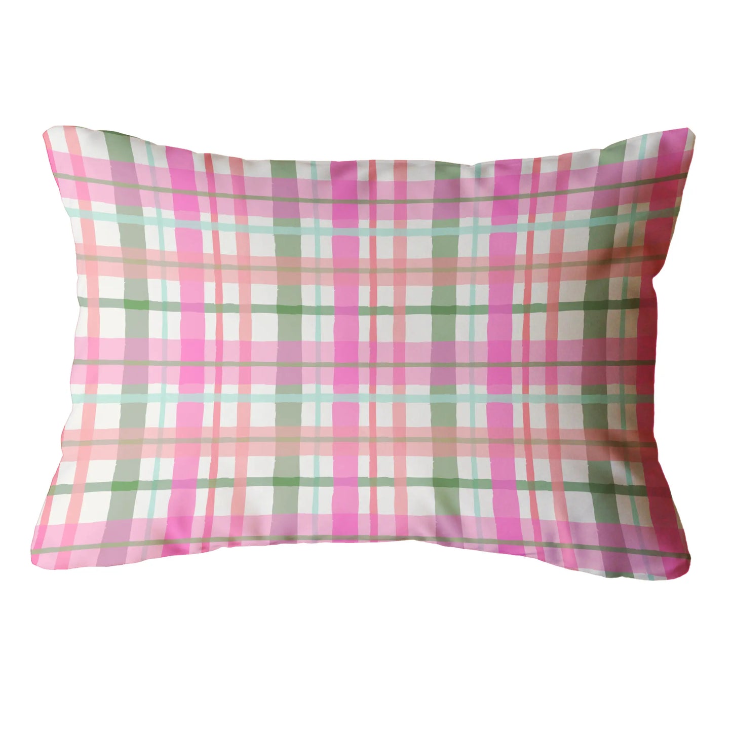 Plaid Indoor/Outdoor Pillow - Lumbar CB Studio