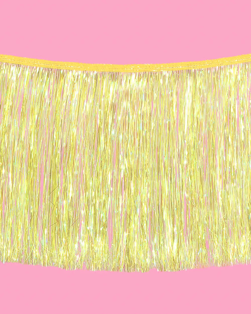 Posi Vibes Fringe - yellow foil banner xo, Fetti