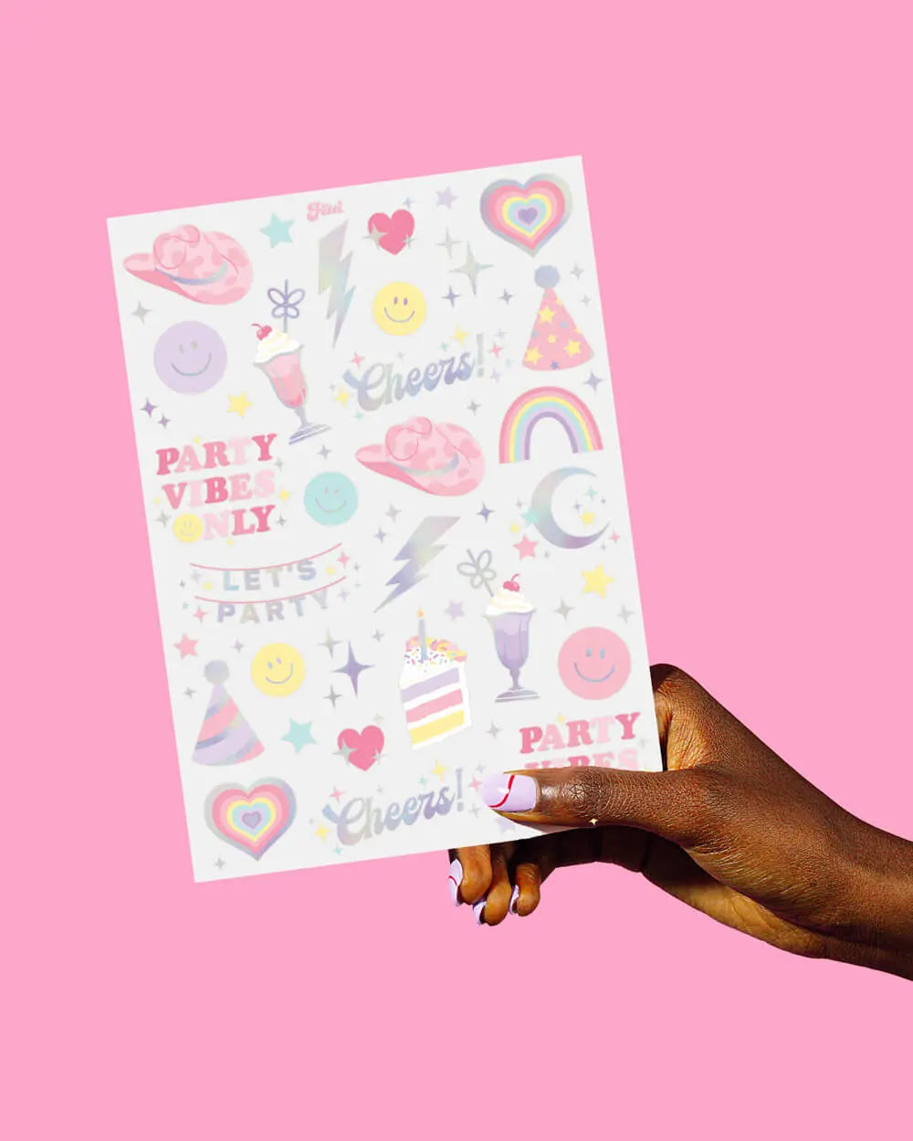 Preppy Party Tats - 50 foil temporary tattoos xo, Fetti
