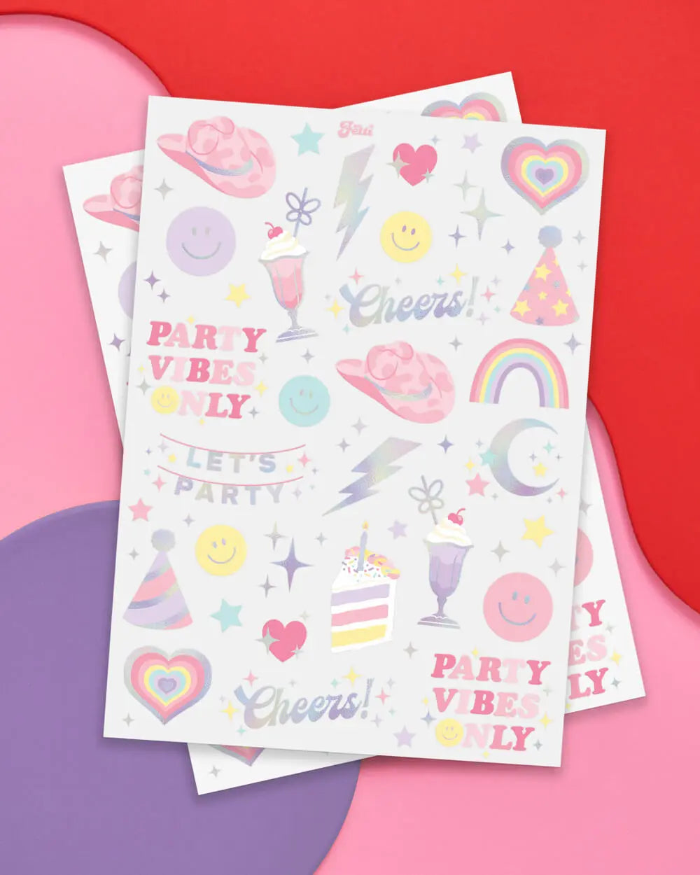 Preppy Party Tats - 50 foil temporary tattoos xo, Fetti