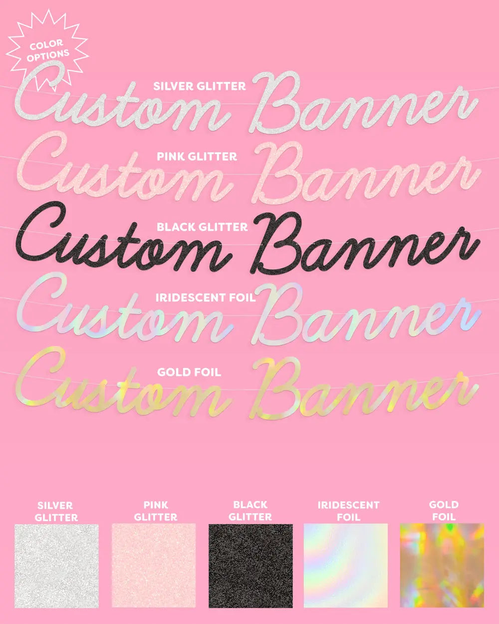 Pretty Custom Banner - customizable banner xo, Fetti