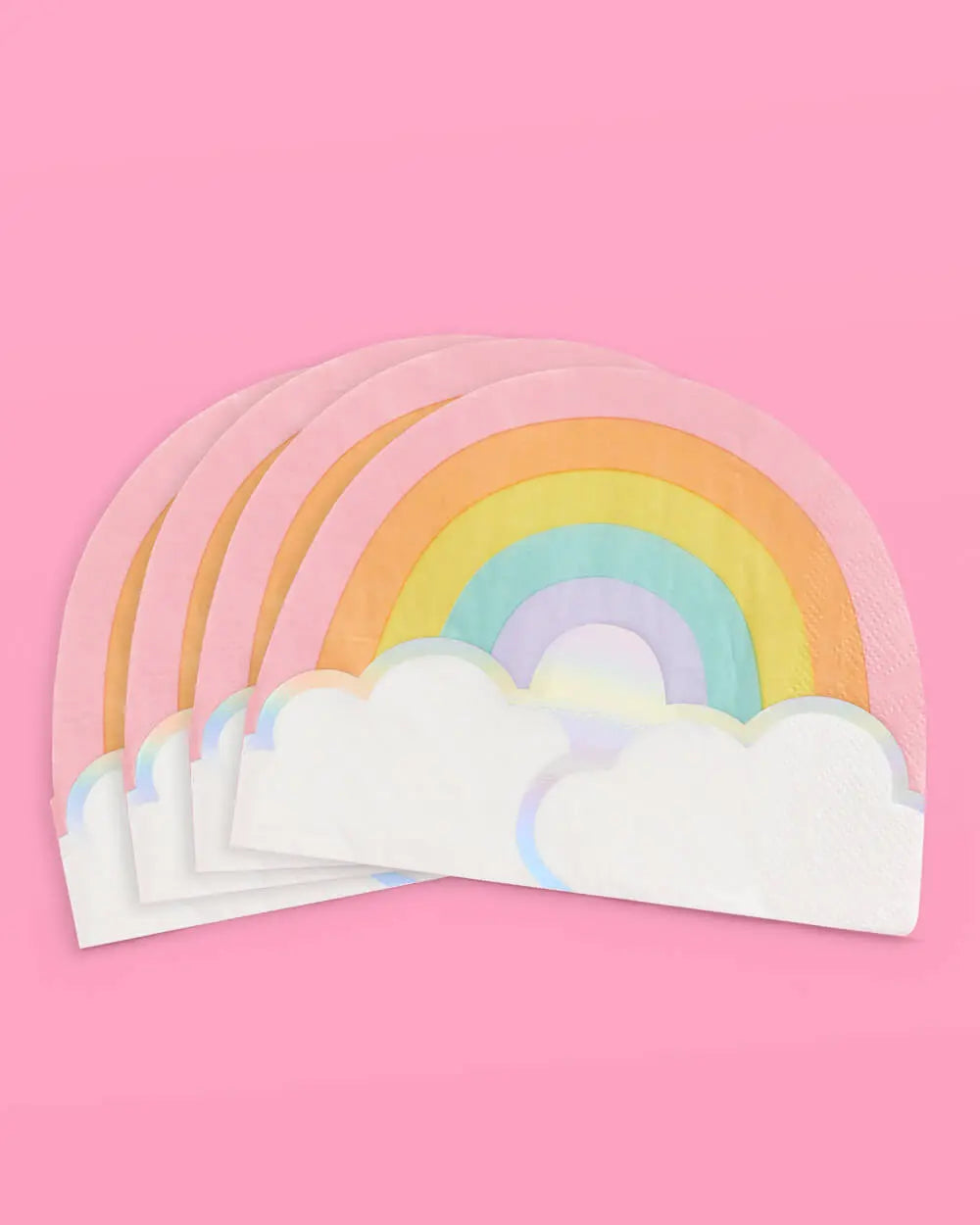 Rainbow Napkins - 25 foil napkins xo, Fetti