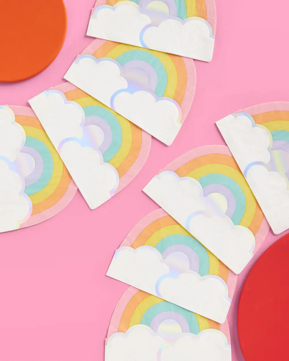 Rainbow Napkins - 25 foil napkins xo, Fetti