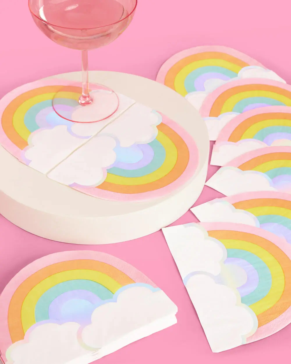 Rainbow Napkins - 25 foil napkins xo, Fetti