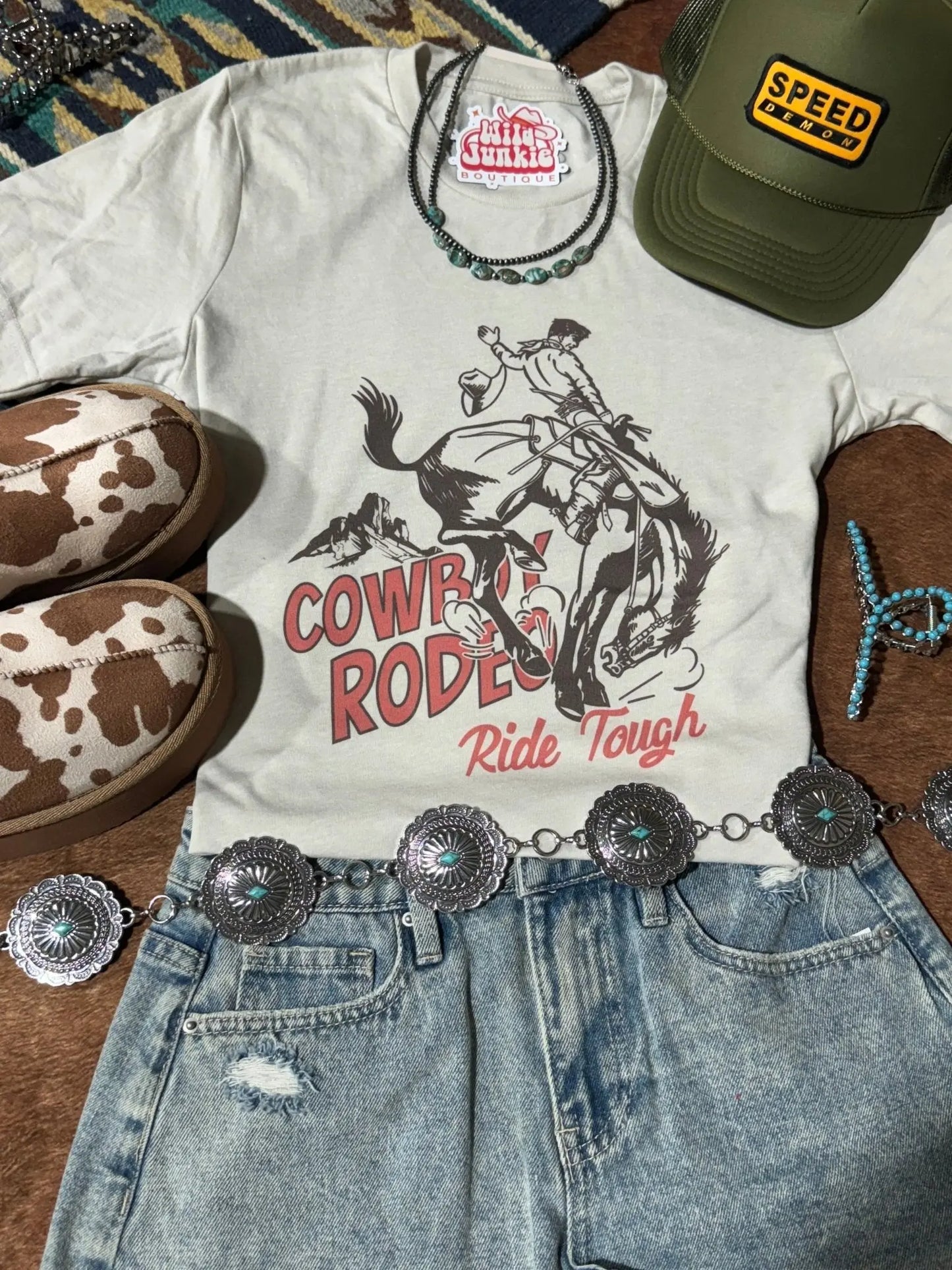 Ride Tough Cowboy Rodeo Graphic Tee Wild Junkie