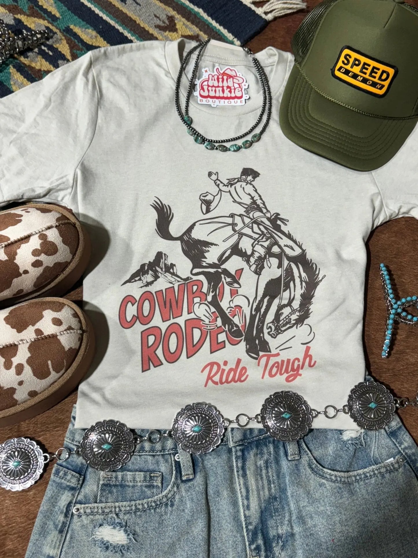 Ride Tough Cowboy Rodeo Graphic Tee Wild Junkie